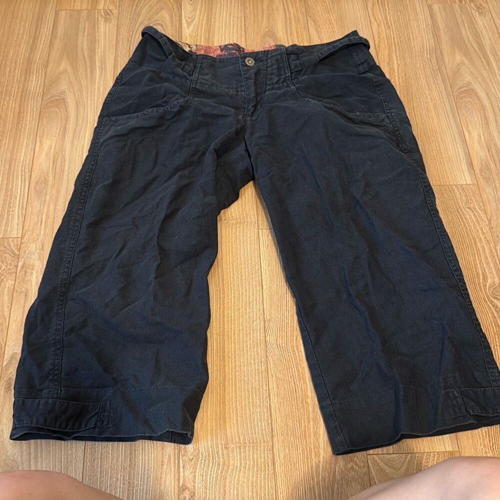buffalo david‎ bittman linen cotton blend women’s capri pants size 29